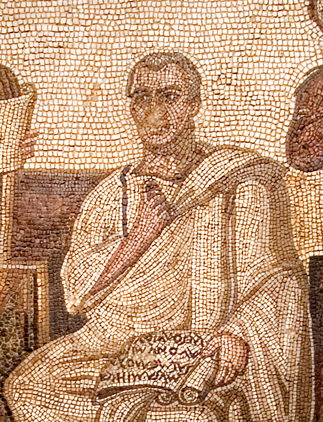 Virgil — Roman mosaic, Bardo Museum